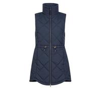 Mountain Warehouse Rye Womens Long Quilted Gilet - Lightweight IsoTherm Water-resistant Sleaveless Jacket - Spring, Summer Camping, Outdoors, Travelling & Hiking Navy Women's Size 16