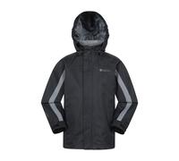 Mountain Warehouse Samson Kids Waterproof Jacket - Taped Seams Rain Jacket, Adjustable Cuffs Boys Triclimate Coat, Mesh Lined Girls Raincoat - Spring Summer Black Teen Size 13 Years