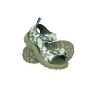 Mountain Warehouse Sand Kids Sandals - Comfortable Footwear with Cushioned Footbed, Touch Strap Fastening For Boys & Girls - For Spring Summer, Beach, Walking & Outdoors Green Kids Shoe Size 7
