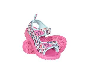 Mountain Warehouse Sand Kids Sandals - Comfortable Footwear with Cushioned Footbed, Touch Strap Fastening For Boys & Girls - For Spring Summer, Beach, Walking & Outdoors Coral Junior Shoe Size 1