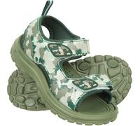 Mountain Warehouse Sand Kids Sandals - Comfortable Footwear, Cushioned Footbed, Touch Strap Fastening, Boys & Girls - Spring Summer, Beach, Walking & Outdoors Green Junior Shoe Size 2