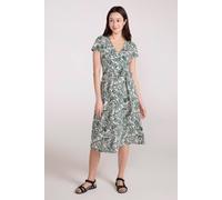 Mountain Warehouse 'santorini' Everyday Stylish Casual Midi Wrap Dress In Khaki Khaki 18