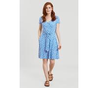 Mountain Warehouse 'santorini' Lightweight Flattering Fit Uv Protection Jersey Wrap Dress In Blue Blue 22