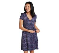 Mountain Warehouse Santorini Womens Jersey Wrap Dress - Lightweight Ladies Dress, UV Protection, Cosy - Best for Travelling, Holidays, Picnics & Outdoors Indigo 20