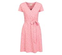 Mountain Warehouse 'Santorini' Womens Jersey Wrap Dress with Pockets Summer Comfy Outfit Coral Cotton - Size 14 UK