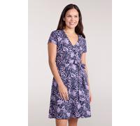 Mountain Warehouse 'Santorini' WoMens Jersey Wrap Dress with Pockets Summer Comfy Outfit Lilac Cotton - Size 6 UK