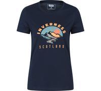 Mountain Warehouse Scotland Printed Womens T-Shirt - Navy - Navy - Size: 8