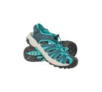 Mountain Warehouse Seaside Womens Drainage Shandals - Lightweight Sandals, Hook & Loop Fastening Shoes, Neoprene Footwear, Drainage Outsole - For Beach, Poolside Teal Adult Shoe Size 8