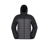 Mountain Warehouse Season Mens Padded Jacket - Water Resistant Puffer Coat, Lightweight, Warm, Lab Tested to -30C, Microfibre Filler - For Travelling, Walking Medium Grey XXS