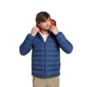 Mountain Warehouse Season Mens Padded Jacket - Water Resistant Puffer Coat, Lightweight, Warm, Lab Tested to -30C, Microfibre Filler - For Travelling, Walking Navy S