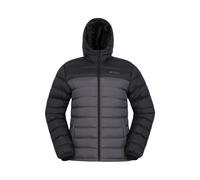 Mountain Warehouse 'Season' Mens Padded Jacket with Side Pockets Water Resistant Warm Coat Dark Grey Polyamide - Size Small