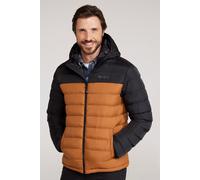Mountain Warehouse 'Season' Mens Padded Jacket with Side Pockets Water Resistant Warm Coat Gold Polyamide - Size X-Small