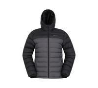 Mountain Warehouse 'Season' Mens Padded Jacket with Side Pockets Water Resistant Warm Coat Grey Polyamide - Size X-Small