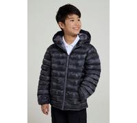 Mountain Warehouse Printed Seasons Boys Padded Jacket - Water-Resistant Puffer Coat, Lightweight Microfiber Filling with Elasticised Cuffs & Two Front Pockets Charcoal Kids Size 5-6 Years