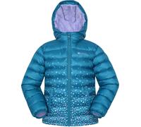 Mountain Warehouse Printed Seasons Kids Padded Jacket - Water Resistant Puffer Coat, Lightweigh, Elasticised Cuffs, Boys & Girls - For Spring Summer Teal (Printed) Kids Size 3-4 Years