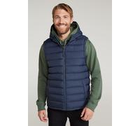Mountain Warehouse Seasons Mens Hooded Padded Gilet - Water-resistant Isotherm Sleeveless Jacket with Side Pockets - Spring Summer, Outdoors, Travelling & Camping Navy M