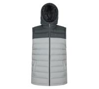 Mountain Warehouse Seasons Mens Hooded Padded Gilet - Water-resistant Isotherm Sleeveless Jacket with Side Pockets - Spring Summer, Outdoors, Travelling & Camping Light Grey M