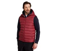 Mountain Warehouse Seasons Mens Hooded Padded Gilet - Water-resistant Isotherm Sleeveless Jacket with Side Pockets - Spring Summer, Camping, Outdoors, Travelling & Hiking Red XS