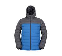 Mountain Warehouse Seasons Men's Jacket - lined, lightweight, water-resistant rain Jacket, microfibre filling - ideal for winter, Intense blue., XXS