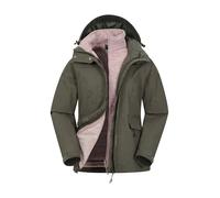 Mountain Warehouse Seasons Men's Jacket - lined, lightweight, water-resistant rain Jacket, microfibre filling - ideal for winter, Dark khaki, XXL/Plus