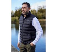 Mountain Warehouse Seasons Mens Padded Gilet - Water Resistant Gilet, Body Warmer, Lightweight Jacket, Easy to Store Coat - For Spring Summer Travelling, Walking Black XL