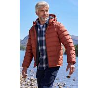 Mountain Warehouse 'Seasons' Mens Padded Jacket with Side Pockets Fur Lined Water Resistant Coat Orange Polyamide - Size X-Small