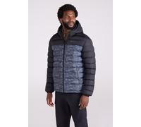 Mountain Warehouse Season Mens Padded Jacket - Water Resistant Puffer Coat, Lightweight, Warm, Lab Tested to -30C, Microfibre Filler - For Travelling, Walking Monochrome 2XL