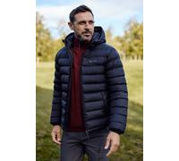 Mountain Warehouse Season Mens Padded Jacket - Water Resistant Puffer Coat, Lightweight, Warm, Lab Tested to -30C, Microfibre Filler - For Travelling, Walking Black 4XL