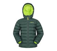 Mountain Warehouse Seasons Padded Kids Puffer Jacket - Water Resistant, Lightweight & Insulated Coat, Boys & Girls - Autumn, Winter, School, Travel Khaki Kids Size 7-8 Years