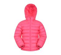 Mountain Warehouse Seasons Padded Kids Puffer Jacket - Water Resistant, Lightweight & Insulated Coat, Boys & Girls - Autumn, Winter, School, Travel Bright Pink Kids Size 9-10 Years