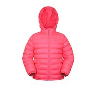 Mountain Warehouse Seasons Padded Kids Puffer Jacket - Water Resistant, Lightweight & Insulated Coat, Boys & Girls - Autumn, Winter, School, Travel Pink Kids Size 11-12 Years