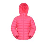 Mountain Warehouse Seasons Padded Kids Puffer Jacket - Water Resistant & Lightweight Insulated Rain Coat, Boys & Girls - Spring Summer, School, Travelling Bright Pink Kids Size 9-10 Years