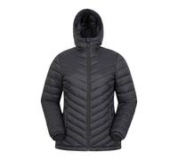 Mountain Warehouse Seasons Womens Padded Jacket - Water Resistant Coat, Puffer Jacket, Front Pockets, Adjustable Elastic Cuffs & Hood - For Autumn, Winter, Outdoors Black Women's Size 4