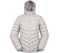 Mountain Warehouse Seasons Womens Padded Jacket - Water Resistant Coat, Puffer Jacket, Front Pockets, Adjustable Elastic Cuffs & Hood - For Spring Summer, Outdoors Light Beige Women's Size 12