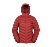 Mountain Warehouse Seasons Womens Padded Jacket - Water Resistant Coat, Puffer Jacket, Front Pockets, Adjustable Elastic Cuffs & Hood - For Spring Summer, Outdoors Bright Orange Women's Size 6