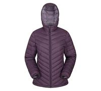 Mountain Warehouse Seasons Womens Padded Jacket - Water Resistant, Warm Ladies Coat, Front Pockets, Adjustable Elastic Cuffs & Hood - For Autumn, Winter, Outdoors Purple Women's Size 4