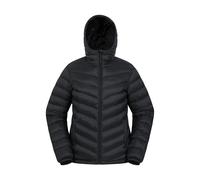 Mountain Warehouse 'Seasons' Womens Padded Jacket Water Resistant Winter Coat Black - Size 4 UK
