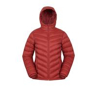 Mountain Warehouse Seasons Womens Padded Jacket - Water Resistant Coat, Puffer Jacket, Front Pockets, Adjustable Elastic Cuffs & Hood - For Spring Summer, Outdoors Bright Orange Women's Size 6