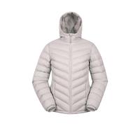 Mountain Warehouse Seasons Womens Padded Jacket - Water Resistant Coat, Puffer Jacket, Front Pockets, Adjustable Elastic Cuffs & Hood - For Spring Summer, Outdoors Light Beige Women's Size 22