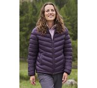 Mountain Warehouse Seasons Womens Padded Jacket - Water Resistant Coat, Puffer Jacket, Front Pockets, Adjustable Elastic Cuffs & Hood - For Spring Summer, Outdoors Purple Women's Size 4