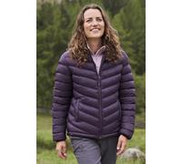 Mountain Warehouse Seasons Womens Padded Jacket - Water Resistant Coat, Puffer Jacket, Front Pockets, Adjustable Elastic Cuffs & Hood - For Spring Summer, Outdoors Purple Women's Size 16
