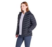 Mountain Warehouse Seasons Womens Padded Jacket - Water Resistant Coat, Puffer Jacket, Front Pockets, Adjustable Elastic Cuffs & Hood - For Spring Summer, Outdoors Jet Black Women's Size 16