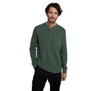 Mountain Warehouse Selby Mens Waffle Henley Tee - Cotton Lightweight Shirt - Autumn Winter Walking & Outdoors Khaki L