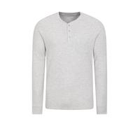 Mountain Warehouse Selby Mens Waffle Henley Tee - Cotton Lightweight Shirt - Autumn Winter Walking & Outdoors Beige 4XL