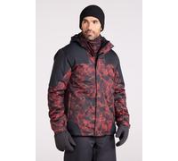 Mountain Warehouse Shadow Mens Printed Ski Jacket - Snowproof, Extra Warmth, Fleece Lined, Adjustable Hem, Cuff & Hood - Ideal Warm Clothing for Holidays Bright Orange M