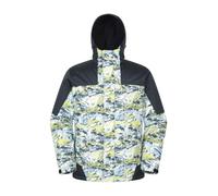Mountain Warehouse Shadow Mens Printed Ski Jacket - Snowproof, Extra Warmth, Fleece Lined, Adjustable Hem, Cuff & Hood - Ideal Warm Clothing for Holidays Lime S