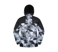 Mountain Warehouse Shadow Mens Printed Ski Jacket - Snowproof, Extra Warmth, Fleece Lined, Adjustable Hem, Cuff & Hood - Ideal Warm Clothing for Holidays White L