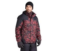 Mountain Warehouse Shadow Mens Printed Ski Jacket - Snowproof, Extra Warmth, Fleece Lined, Adjustable Hem, Cuff & Hood - Ideal Warm Clothing for Holidays Bright Orange 2XL