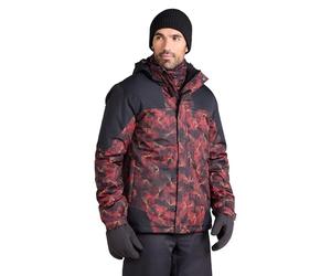 Mountain Warehouse Shadow Mens Printed Ski Jacket - Snowproof, Extra Warmth, Fleece Lined, Adjustable Hem, Cuff & Hood - Ideal Warm Clothing for Holidays Bright Orange S