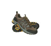 Mountain Warehouse 'Shadow' Mens Softshell Shoes IsoDry Upper Waterproof Hiking Footwear Green Textile - Size UK 7